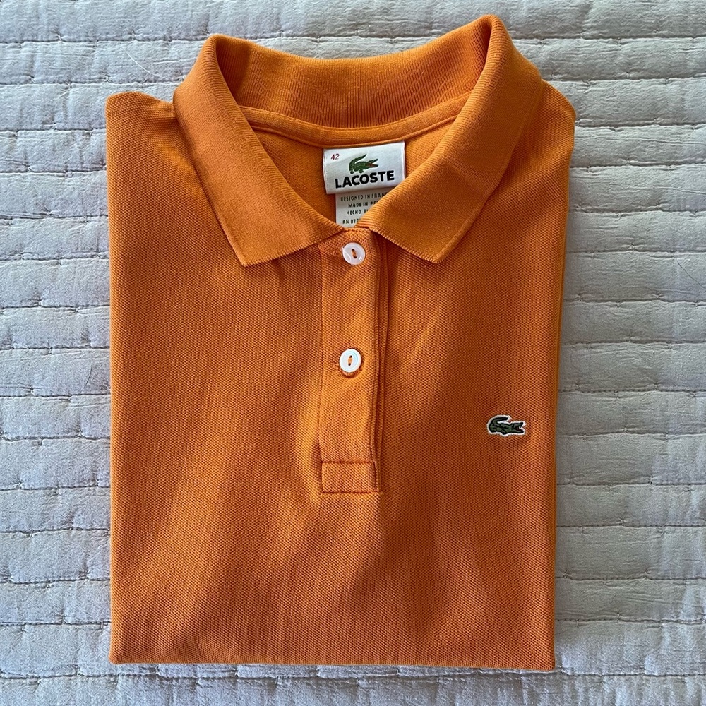 Lacoste Polo, Women’s Size 42, Orange